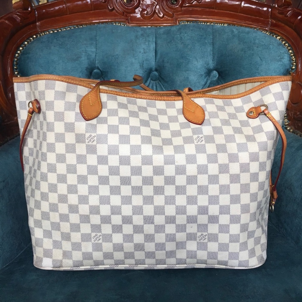Louis Vuitton Neverfull GM Damier Azul Shoulder Bag/ Handbag